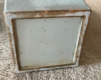 1 Chinese Blue & White Porcelain Vase Square Warrior Vases PAIR	24 x 7 x 7in	HxWxD
