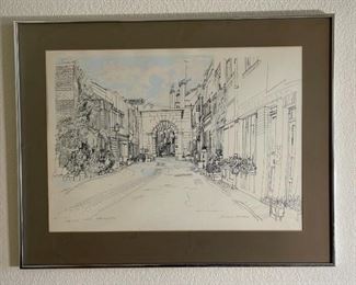 Signed Litho Print  Richard Demarco	Frame: 25 x 32 Image: 18 x 26	
