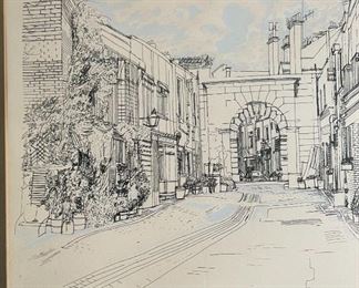 Signed Litho Print  Richard Demarco	Frame: 25 x 32 Image: 18 x 26	
