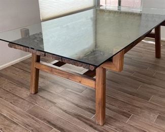 Antique Chinese Rustic Door Dining Table Iron & Wood	30.5 x 51 x 94H	HxWxD
