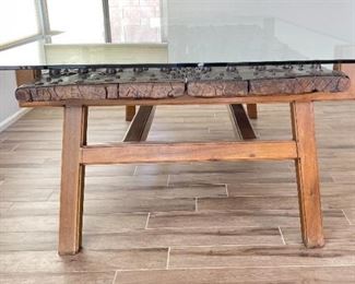 Antique Chinese Rustic Door Dining Table Iron & Wood	30.5 x 51 x 94H	HxWxD
