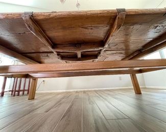 Antique Chinese Rustic Door Dining Table Iron & Wood	30.5 x 51 x 94H	HxWxD
