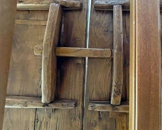 Antique Chinese Rustic Door Dining Table Iron & Wood	30.5 x 51 x 94H	HxWxD
