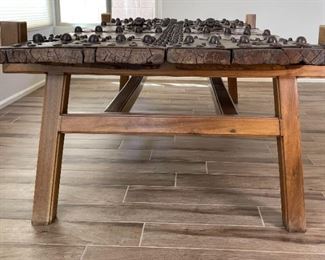 Antique Chinese Rustic Door Dining Table Iron & Wood	30.5 x 51 x 94H	HxWxD
