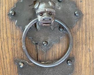 Antique Chinese Rustic Door Dining Table Iron & Wood	30.5 x 51 x 94H	HxWxD
