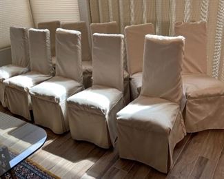 10pc Contemporary Dining Chairs	40. 5 x 18 x 20in high Seat Height: 19 inches	
