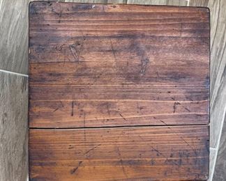 Primitive Chinese  Iron & Wood Grain Basket Bucket	9 x 12 x 12in	HxWxD
