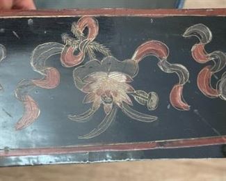 Chinese Lacquer Porcelain Top Wedding Basket Tiered Dowry Box Pottery Vase Shard	13 x 8.5 x 16.5in	HxWxD
