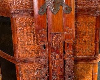 Large Chinese Stacking Wedding Basket Rattan	35 x 19 x 18in	HxWxD
