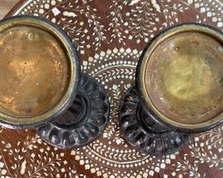 2pc Rustic Wood Candle Holders	12 inches high	
