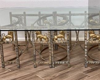 Iron & Glass Lion Coffee Table	22 x 43.5 x 64	HxWxD
