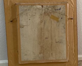 Original Art  Demetrico Diego  Mother & Child Painting	Frame: 22x20 Image:12x10	
