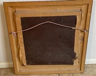 Original Art  Demetrico Diego  2 Girls Painting	Frame: 19.5 x 19Image: 11.25 x 10.25	
