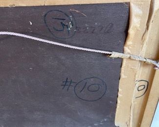 Original Art  Demetrico Diego  2 Girls Painting	Frame: 19.5 x 19Image: 11.25 x 10.25	
