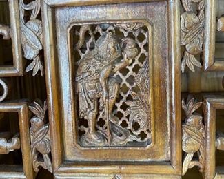 AS-IS Chinese Lattice Armoire Wardrobe Cabinet	77x52x31in	HxWxD
