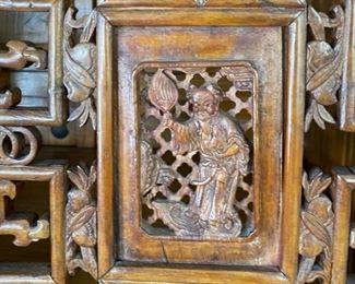 AS-IS Chinese Lattice Armoire Wardrobe Cabinet	77x52x31in	HxWxD
