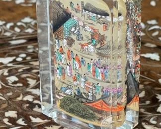 Antique Chinese Porcelain Stacking Box 4 tier	9.5 x 5.75 x 5.75	HxWxD
