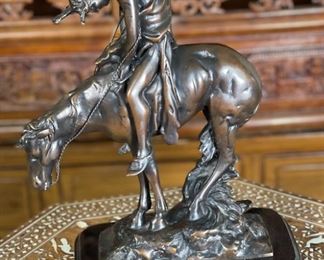 James Earle Fraser End of The Trail Bronze Statue Sculpture	14 x 6 x 12in	HxWxD
