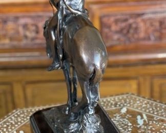 James Earle Fraser End of The Trail Bronze Statue Sculpture	14 x 6 x 12in	HxWxD
