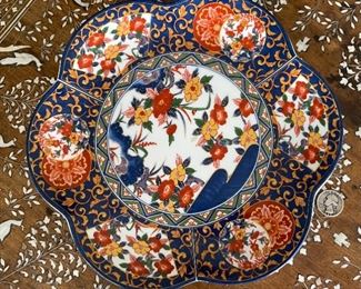 Japanese Imari Petal Plate	11 inches diameter	
