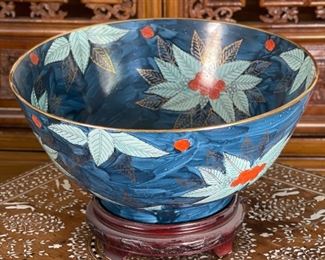 Overjoy Hong Kong Porcelain Bowl	9in H  x 14in diameter	
