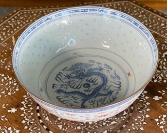 Jingdezhen China Porcelain Bowl	4.5 x 9.75in diameter	
