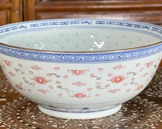 Jingdezhen China Porcelain Bowl	4.5 x 9.75in diameter	
