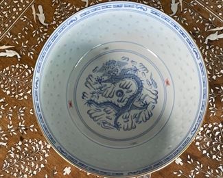 Jingdezhen China Porcelain Bowl	4.5 x 9.75in diameter	
