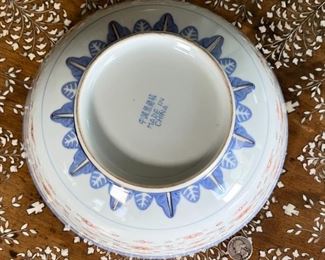 Jingdezhen China Porcelain Bowl	4.5 x 9.75in diameter	
