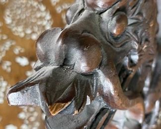 Hand Carved Chinese Wood Dragon	7 x 2.5 x 16in	HxWxD
