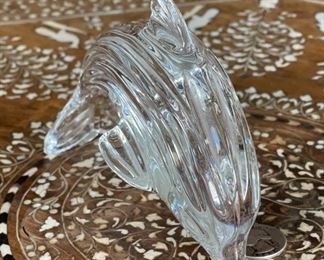 Waterford Crystal Dolphin Figurine / Paperweight	3.5 x 2.25 x 5.25in	HxWxD
