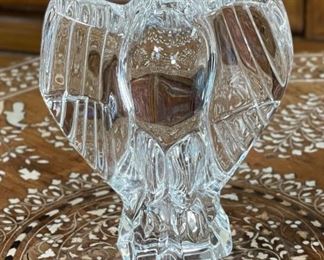 Vintage Baccarat (France) Clear Crystal Glass Napoleonic Eagle Figurine Signed	7 x 5 x 2.5in	HxWxD

