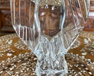 Vintage Baccarat (France) Clear Crystal Glass Napoleonic Eagle Figurine Signed	7 x 5 x 2.5in	HxWxD
