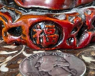 Chinese Wise Man Figurine Holding Child Feng Shui	5 inches high	
