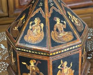 Hand Painted Rajasthani Octagon Box	11 x 9 x 9.5in	HxWxD
