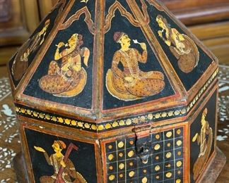 Hand Painted Rajasthani Octagon Box	11 x 9 x 9.5in	HxWxD

