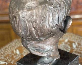 Heavy Bronze Bust Sculpture Morris Singer Art Foundry	14 x 6 x 8in	HxWxD
