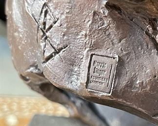 Heavy Bronze Bust Sculpture Morris Singer Art Foundry	14 x 6 x 8in	HxWxD
