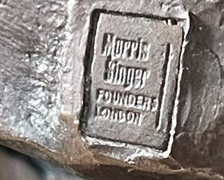 Heavy Bronze Bust Sculpture Morris Singer Art Foundry	14 x 6 x 8in	HxWxD
