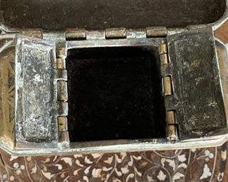 Chinese Antique Etched Brass Box Hinged #1	2.75x6x3in	HxWxD
