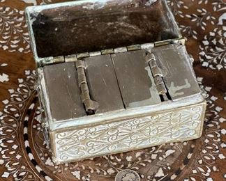 Chinese Antique Etched Brass Box Hinged #2	4x6x3in	HxWxD
