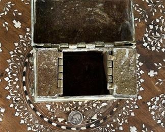 Chinese Antique Etched Brass Box Hinged #2	4x6x3in	HxWxD
