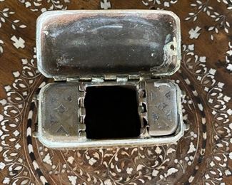 Chinese Antique Etched Brass Box Hinged #3	2.5x5x2.25in	HxWxD
