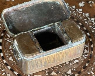 Chinese Antique Etched Brass Box Hinged #4	2x4.75x2.25in	HxWxD
