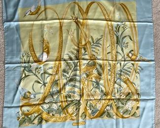 Salvatore Ferragamo Silk Scarf Birds	34x34in	

