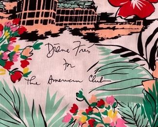 Diane Freis Silk Scarf for The American Club	20x20in	
