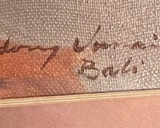 Original Art Balinese Woman Oil Painting	Frame: 19.5 x 17 Image: 13.5 x 11	
