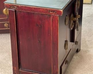 2pc Rustic Asian Nightstands	27 x 30 x 16.5in	HxWxD
