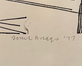 Signed Litho Building Print  New Peninsula Hotel Kowloon Tom Briggs	Frame: 23 x 25in	
