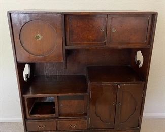 Antique Japanese Tea Tansu Wardrobe Dresser  Korean Chest	34.75 x 29 x 11in	HxWxD
